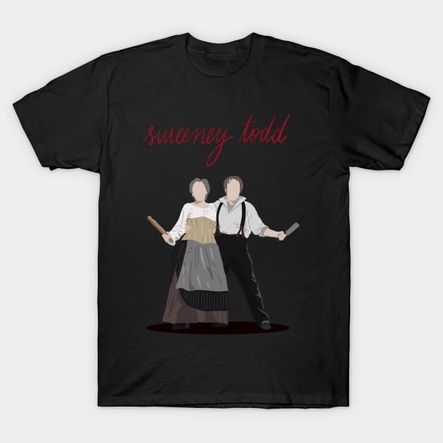 Sweeney Todd and Mrs. Lovett T-Shirt by byebyesally